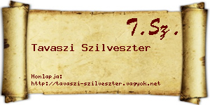 Tavaszi Szilveszter névjegykártya